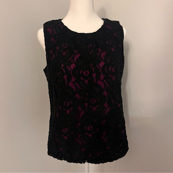Alfani Tops - Alfani Lace Sleeveless Top Size Medium